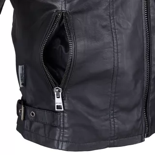 Dámska kožená bunda W-TEC Strass - 2.akosť - čierna s kamienkami