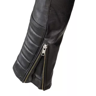 Dámska kožená moto bunda W-TEC Corallia - Black
