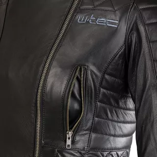 Dámska kožená moto bunda W-TEC Corallia - Black