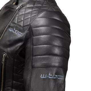 Dámska kožená moto bunda W-TEC Corallia - Black