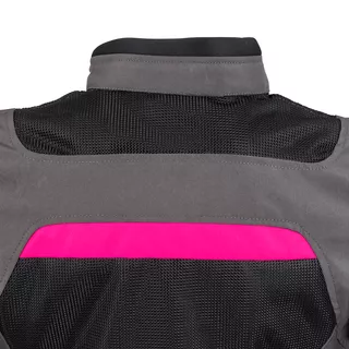 Dámska letná moto bunda W-TEC Monaca - Black Mesh-Pink