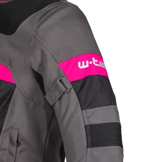 Dámska letná moto bunda W-TEC Monaca - Black Mesh-Pink