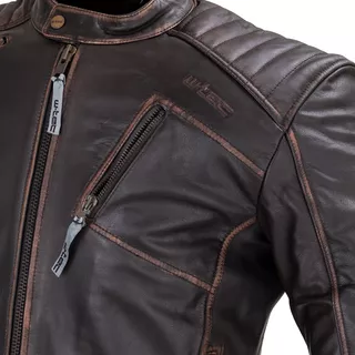 Kožená moto bunda W-TEC Embracer - Vintage Dark Brown