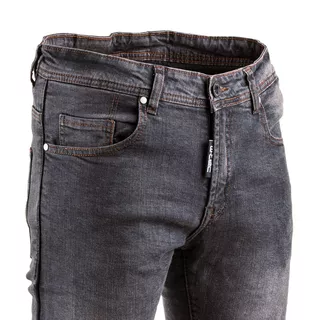 Pánské moto jeansy W-TEC Kancelor - 2. akosť - šedá