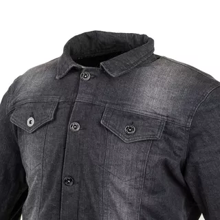 Pánska jeansová letná moto bunda W-TEC Lenny - čierna