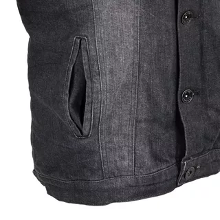 Pánska jeansová letná moto bunda W-TEC Lenny - čierna
