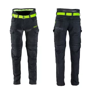 Pánske moto jeansy W-TEC Aredator - 2. akosť - čierna