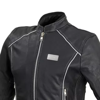 Dámska kožená moto bunda W-TEC Hagora - 2.akosť - matne čierna