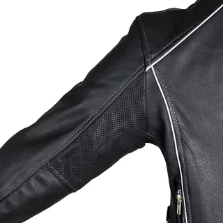 Dámska kožená moto bunda W-TEC Hagora - 2.akosť - matne čierna