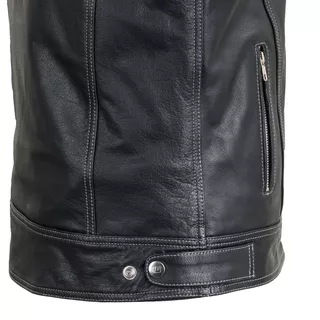Kožená moto bunda W-TEC Mathal - 2. akosť - čierna