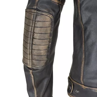 Kožená moto bunda W-TEC Mungelli - vintage hnedá