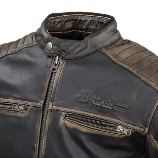 Kožená moto bunda W-TEC Mungelli - vintage hnedá