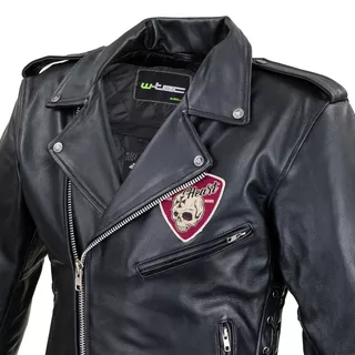 Kožená moto bunda W-TEC Black Heart Perfectis - čierna