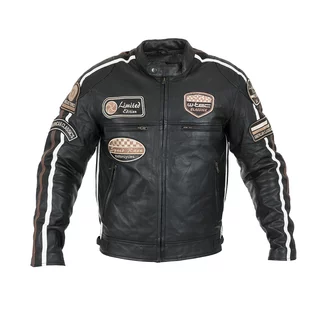 Pánska kožená moto bunda W-TEC Sheawen Black