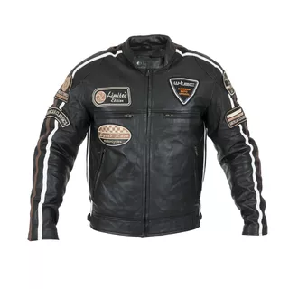 Pánska kožená moto bunda W-TEC Sheawen Black - 2.akosť - čierna - čierna