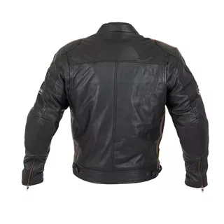 Pánska kožená moto bunda W-TEC Sheawen Black - 2.akosť - čierna