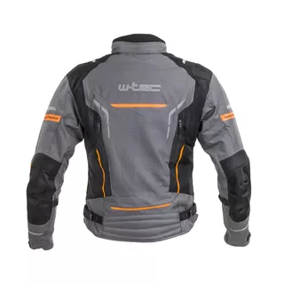 Pánska moto bunda W-TEC Brandon - čierno-šedo-oranžová
