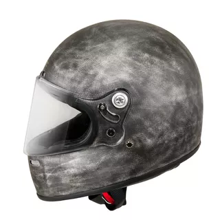 Moto prilba W-TEC Cruder Brindle - žíhaná strieborná
