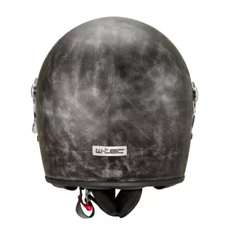 Moto prilba W-TEC Cruder Brindle - žíhaná strieborná