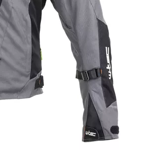 Pánska moto bunda W-TEC Brandon - čierno-šedo-oranžová