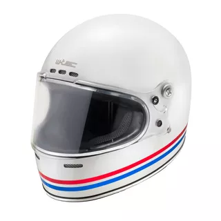 Moto prilba W-TEC Cruder Delacro - modro-bielo-červená - modro-bielo-červená