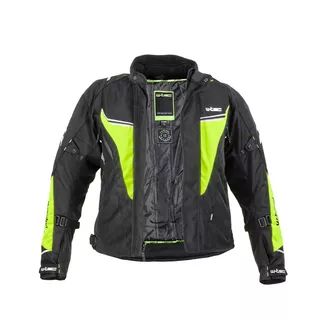 Pánska moto bunda W-TEC Brandon - čierno-šedo-oranžová