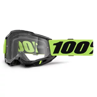 Motokrosové okuliare 100% Accuri 2 - Mifflin tmavo modrá, čire plexi - žltá, číre plexi