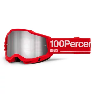 Motokrosové okuliare 100% Accuri 2 Mirror - Wolg červená, zrkadlové plexi