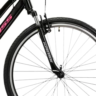 Dámsky crossový bicykel Kross Evado 2.0 28" Gen 007 - čierna / ružová / lesk