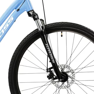 Dámsky crossový bicykel Kross Evado 3.0 28" Gen 007 - modrá / biela / lesk