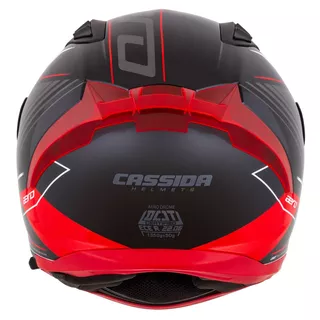 Moto prilba Cassida Aero Drome čierna perleť/červená/biela/šedá