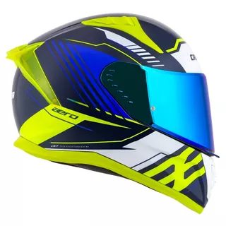 Moto prilba Cassida Aero Drome modrá/žltá fluo/svetlo modrá/biela