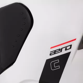 Moto prilba Cassida Aero Solid biela/čierna