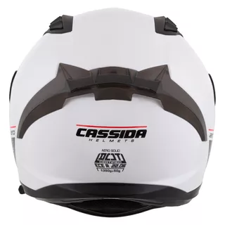 Moto prilba Cassida Aero Solid biela/čierna