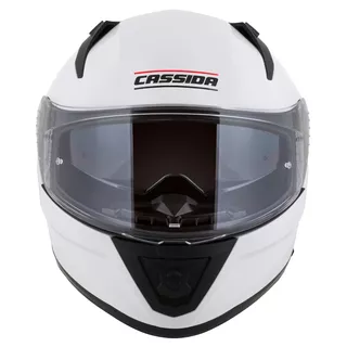 Moto prilba Cassida Aero Solid biela/čierna