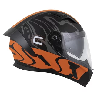 Moto prilba Cassida Orbit Multivers čierna matná/oranžová/šedá/biela