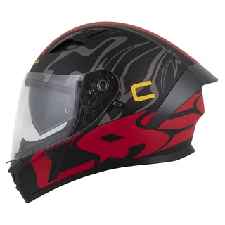 Moto prilba Cassida Orbit Multivers čierna matná/červená/šedá/žltá