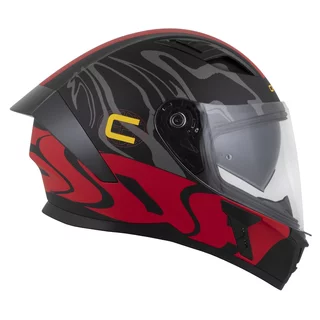 Moto prilba Cassida Orbit Multivers čierna matná/červená/šedá/žltá