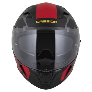 Moto prilba Cassida Orbit Multivers čierna matná/červená/šedá/žltá
