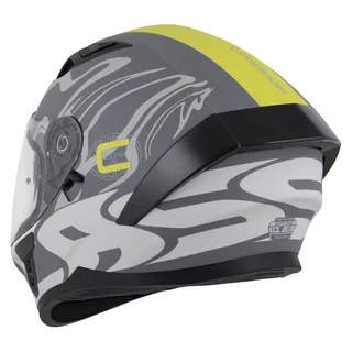 Moto prilba Cassida Orbit Multivers šedá matná/svetlo šedá/žltá fluo/čierna