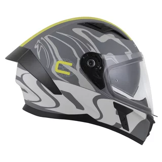 Moto prilba Cassida Orbit Multivers šedá matná/svetlo šedá/žltá fluo/čierna