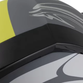 Moto prilba Cassida Orbit Multivers šedá matná/svetlo šedá/žltá fluo/čierna