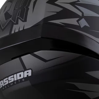 Moto prilba Cassida Orbit StriX čierna matná/šedá