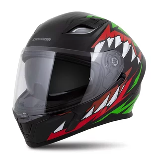 Moto prilba Cassida Orbit StriX červená/zelená/šedá/biela/čierna