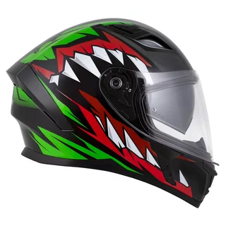 Moto prilba Cassida Orbit StriX červená/zelená/šedá/biela/čierna