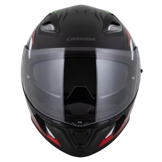 Moto prilba Cassida Orbit StriX červená/zelená/šedá/biela/čierna