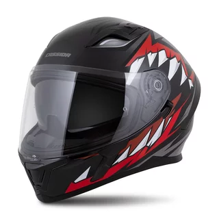 Moto prilba Cassida Orbit StriX červená/šedá/biela/čierna