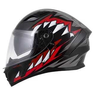 Moto prilba Cassida Orbit StriX červená/šedá/biela/čierna