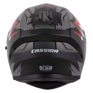Moto prilba Cassida Orbit StriX červená/šedá/biela/čierna