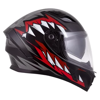Moto prilba Cassida Orbit StriX červená/šedá/biela/čierna
